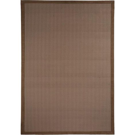 STRAW - Tapis tressé pour intérieur et extérieur esprit WOOD marron 160x230 (1/3)