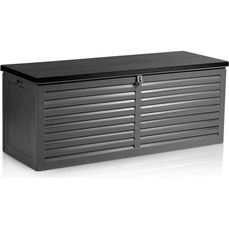 Gartenbox 143 x 57 x 53,5 cm, 390 Liter, schwarzgrau