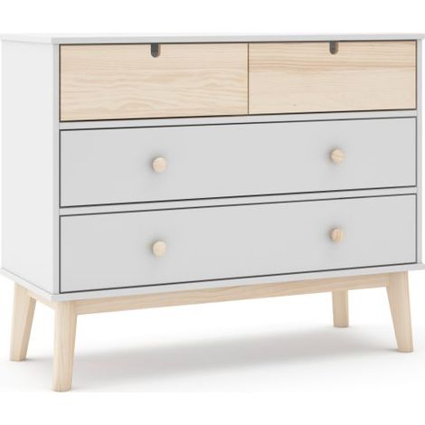 Cómoda Misty Cloud 4 cajones Blanco - Oak Soft (ancho) x 81cm (alto) (1/5)