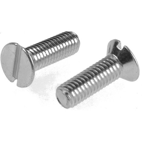Vis à métaux RS PRO M5 à tête Fraisée fendue en Acier, 16mm ( Prix pour Sachet de 100 )