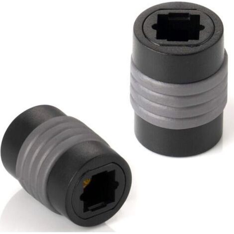 Adaptadores Toslink 2X (conector hembra a conector hembra), extensión para cable de audio digital óptico Toslink, cable S/PDIF (1/4)