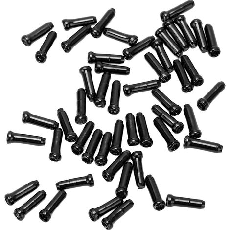 BOLANY Lot de 50 embouts de durite de frein à vitesse variable, noirs et résistants, pour vélo. (1/5)