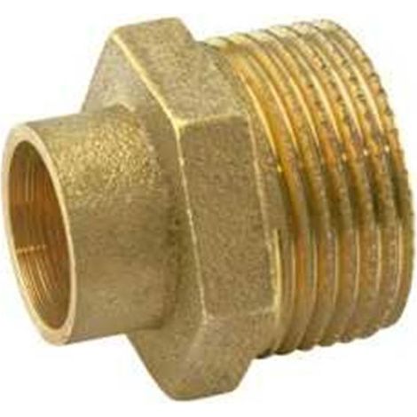 Raccord mâle en laiton 18 mm - 3/4" avec filetage et soudure, MARQUE