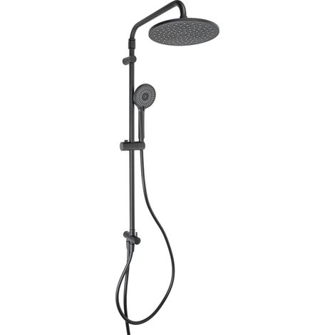 Colonna doccia nera telescopica anticalcare tonda mod. Hades (1/5)