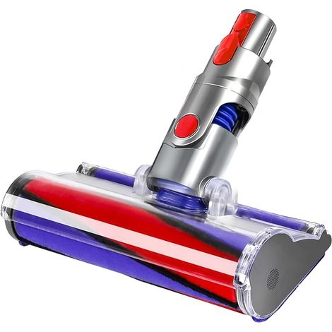 Tête de Brosse à Rouleau Souple pour Aspirateurs sans Fil Dyson V7 V8 V10 V11 V15 SV10 SV11 SV12 SV14 Accessoire de Remplacement pour Tête d’aspirateur à Dégagement Rapide Dyson, Adapté aux Sols Durs (1/5)