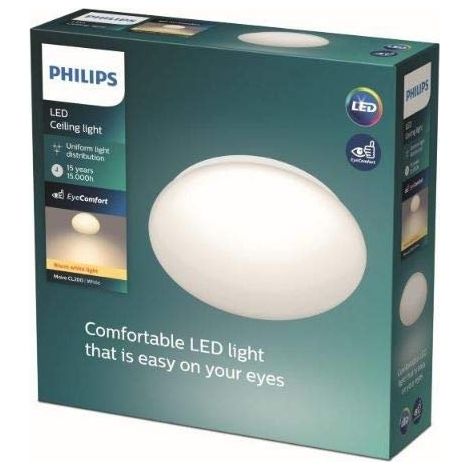 Philips - Plafonnier LED, diamètre 32 cm, 2700 K, 17 W, blanc 915005778801 (1/5)