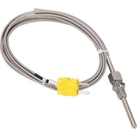 Temperaturfühler Typ K, Thermoelement, 1/8 NPT-Gewinde, 80 mm, gelber Stecker, Temperaturbereich: -100 bis 1250 °C (1/5)