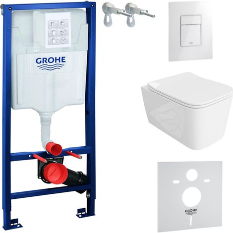 GROHE WC Set mit Vorwandelement, Wand-WC und Spülknopf (1/5)