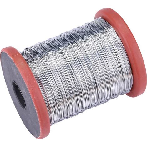 Fil à bâtir pour ruches – Fil de fer/stainless steel 0.5mm, rouleau 500g – Compatible cadre et fond de ruche embossé (1 rouleau) (1/4)