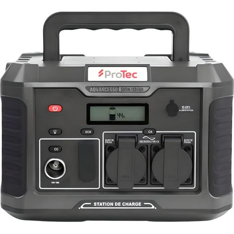 Générateur électrique portable Advance 650 – 600W – 634Wh – Onduleur pur sinus – 2 prises 230V – USB-C PD – IP54 – Protec (1/5)