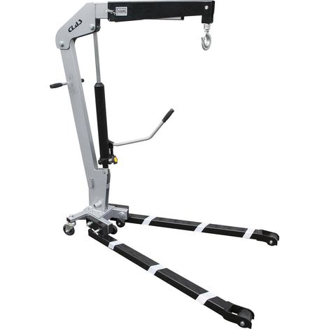 Clas – Grue d'atelier 1t pliable – Hauteur de travail max 3m – Charge max 1000kg – Pompe double effet – Rotative 360°