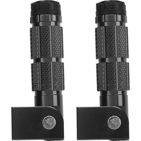 Repose-pieds de pièces moto pliable repose-pieds M8 antidérapant en alliage d'aluminium auto couvres Rouge Argent Noir (1/4)