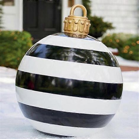 Boule de Noël gonflable décorative de 60 cm en PVC, géante, pour sapin de Noël (sans lumière). (1/5)