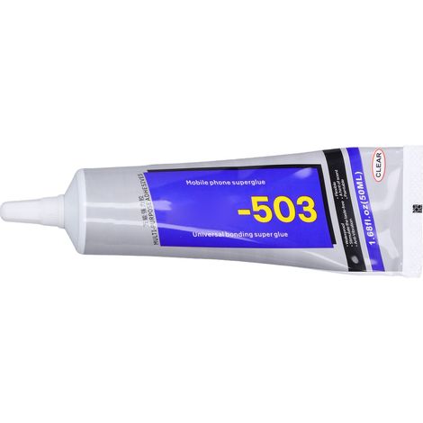 2 tubes de colle cyanoacrylate silicone à prise rapide et écologique, 50 ml (1/5)