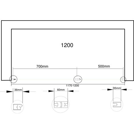 Giorgy – Porte de douche 6 mm avec petit mur et porte à battant – Verre trempé Easyclean – Largeur 117-120 cm – Installation en niche