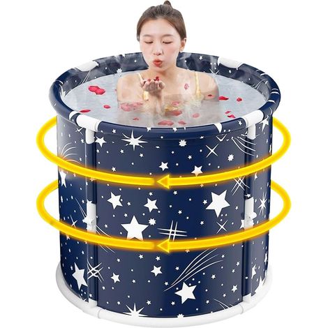 pliable pour adultes Seau de bain portable polyvalente spa pratique pour adultes Parfait pour les bains chauds ou les bains de glace rafraîchissants dans les (1/5)