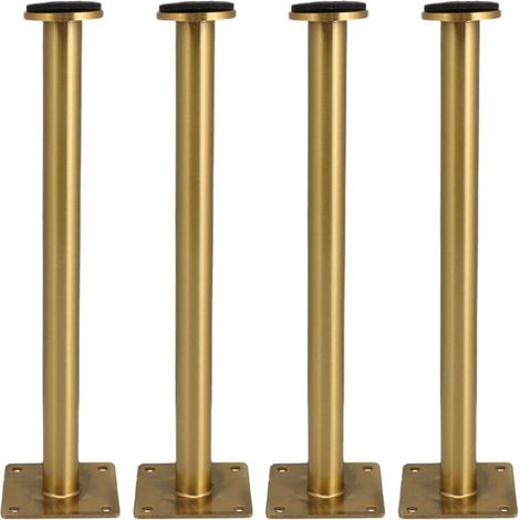 Rotationnel-4 pieds de meuble réglables en acier inoxydable pour table d'armoire 25 cm doré, 11 (1/3)
