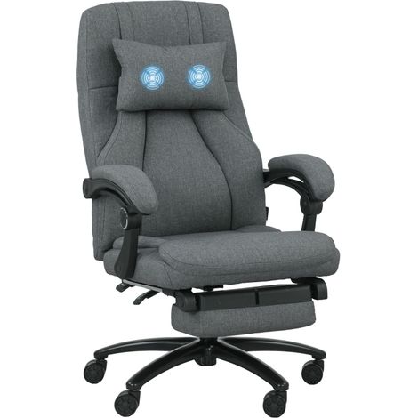 Fauteuil bureau massage pivotant USB 64 cm gris fonce OKMYHOME (1/3)