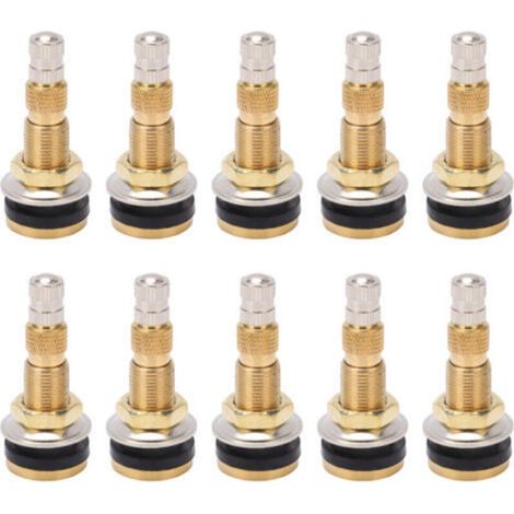 Tige de Valve de pneu sans chambre à Air liquide, 10 pièces, en laiton 1 7/8 pouces TR618A pour tracteur, trou de Valve de 0,625 pouces (1/4)