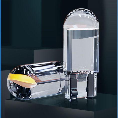 Lot de 10 ampoules T10 jaunes à culot W36 pour parking de voiture, éclairage de haute luminosité et bonne réflectivité, boîtier acrylique élégant.