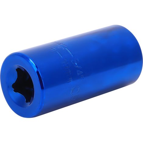 Douille universelle 1/4 po-3/4 po + bielle en acier CR-V 3/8 po pour l'industrie automobile (bleu) (1/5)