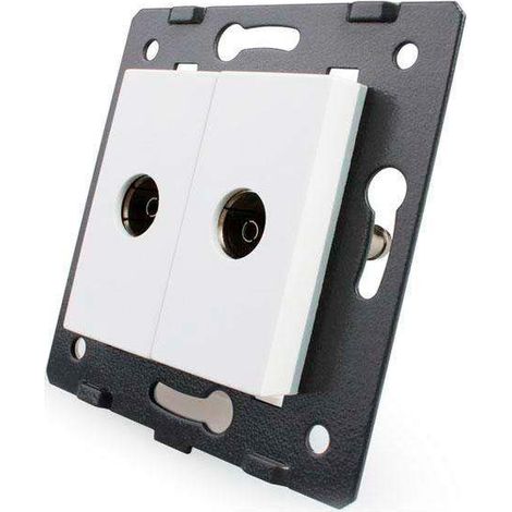 Mécanisme de montage encastré 2x TV, blanc (1/4)
