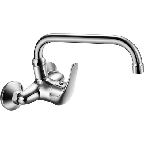 Grifo Monomando Fregadero Pared Caño normal Sonia-11 cromo. 16cm(alto) 29cm(largo). (1/3)