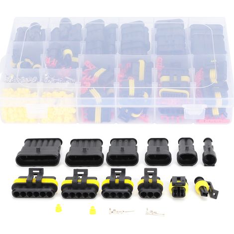 Connecteur électrique étanche auto 708 pièces fiche cuivre 1/2/3/4/5/6 trous pour éclairage électronique véhicule (1/5)