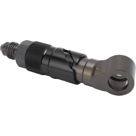 Raccord adaptateur de connexion rapide coudé universel pour conduite de frein, compatible avec les tuyaux d'huile, de carburant et de liquide de frein (noir) (1/5)