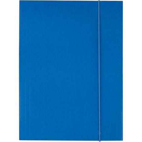Carpeta de cartón D.RECT A4 con banda elástica - Azul, 300g