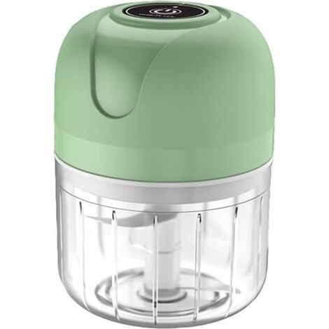 Hachoir à Viande Electrique,Mini hachoir électrique, 250 ml, hachoir de cuisine électrique avec chargeur USB, hachoir à oignons avec 3 lames