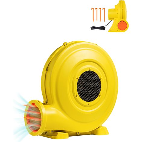 Mophorn Aufblasbarer Gebläse, 870 W und 950 W, 1,3 PS, 3300 U/min Hüpfburg-Gebläse, kommerzielle Luftpumpe für Aufblasartikel, ideal für Hüpfburg, Wasserrutschen, gelb