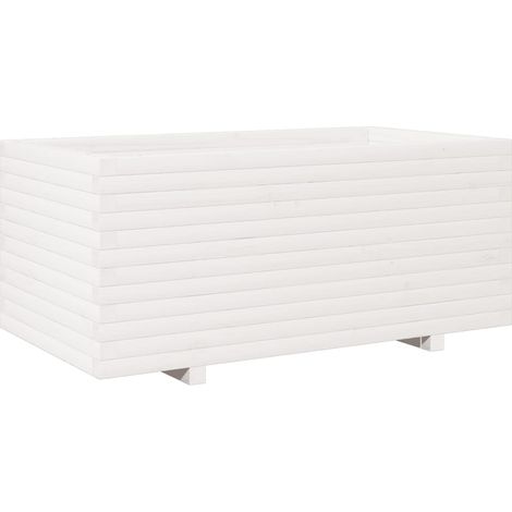 Maison Exclusive - Jardinière blanc 110x60x49,5 cm bois de pin massif