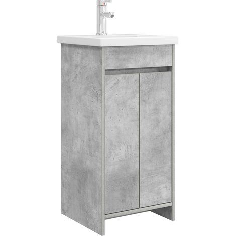 Bathroom Vanity with Sink Concrete Grey 42 x 40 x 84.5 cm vidaXL