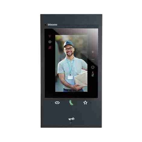 BTI344884 Videocitofono connesso 2 fili / Wi-fi Classe 300EOS nero con assistente vocale Alexa integrato