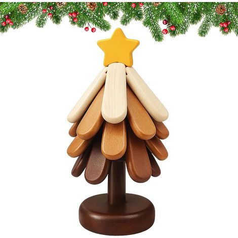 Support Arbre en Bois pour Dessous De Verre Et Plat 4 Pièces Dessous De Dessous De Verre Avec Support Pour Plan De Travail Cuisine Pique-Nique Extérieur Repas De Fêt (1/5)