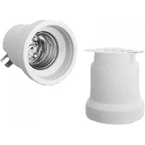 2 Pezzi Portalampade E40 Ceramica Porcellana con Viti per Fili e Gancio in Ferro 1500W