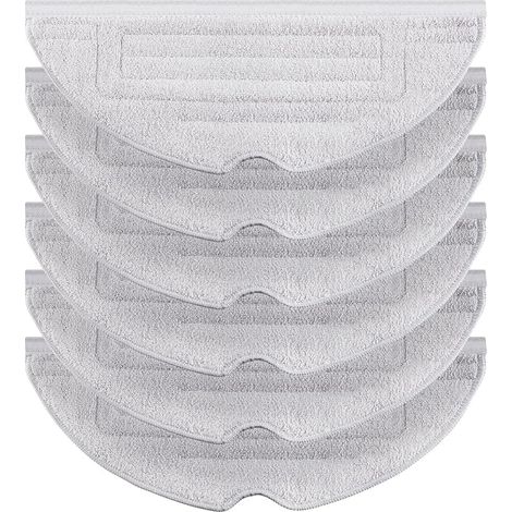 6 salviette in microfibra agli ioni d'argento per Roborock serie S7/S8 – Grigio chiaro, lavabili, antibatteriche al 99,99%. (1/4)