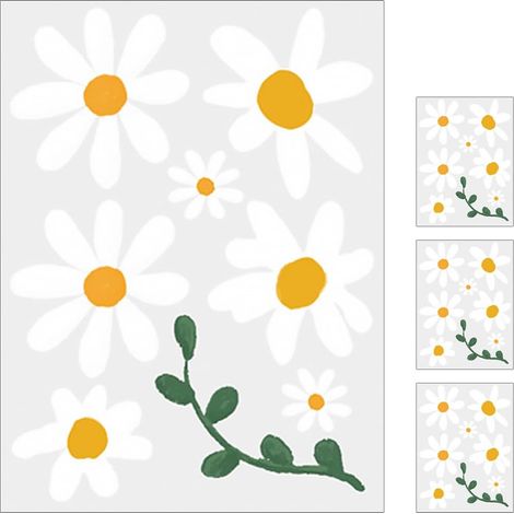 Stickers muraux Toyvian pour chambre de fille 4 feuilles de
