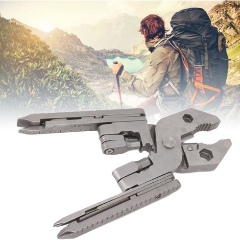Multitool Pliers - Pince multifonction en acier 420, outils intégrés hexagonaux et tournevis, compact 219g (1/5)