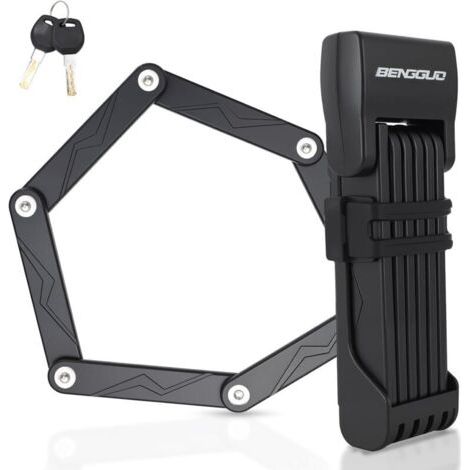 Antivol de vélo pliable avec porte-clés, en acier allié, haute sécurité