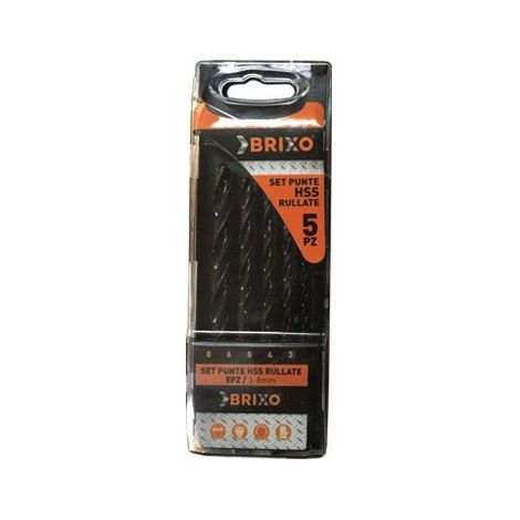 Set 5 punte HSS rullate per ferro e acciaio varie dimensioni BRIXO