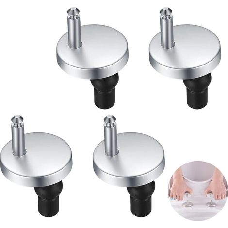 Charnières en acier inoxydable pour abattant WC - Déblocage rapide et ajustement universel (1/5)