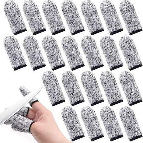 Protections anti-coupures pour doigts - PZCC - Lot de 20 - Antidérapantes - Respirantes - Pour le travail (1/4)