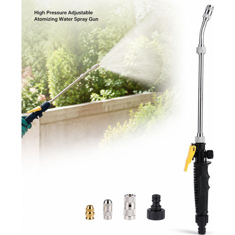 Pistola per irrigazione ad alta pressione Toivize G3/8 DN10 - Regolabile - Ugello nebulizzatore - Lavaggio auto e giardino - Metallo e plastica - 48 cm (1/4)