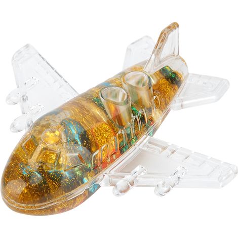 Porte-stylo en acrylique en forme d'avion, objet décoratif pour bureau à domicile ou au bureau, cadeau sur le thème de l'avion