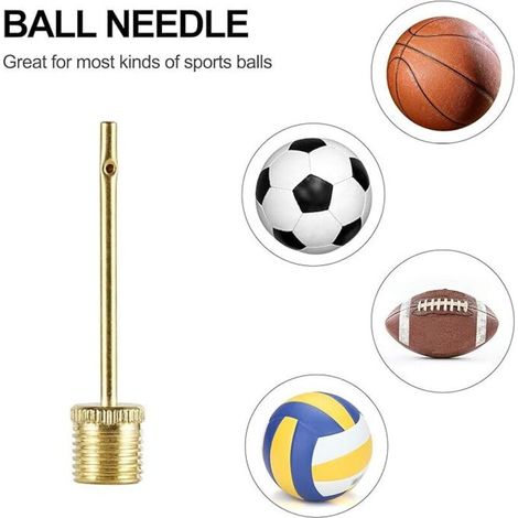 BEBUSINGOTO Adaptateur de valve de vélo, 16 pièces, adaptateur de pompe à vélo en laiton, aiguille de pompe à bille, adaptateur de gonfleur de buse de jouet gonflable de ballon