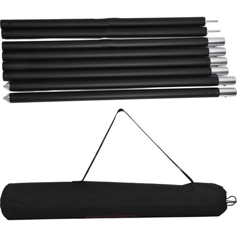 Tige d'auvent en alliage d'aluminium, poteau de tente de 2.8M 33mm pour pare-soleil randonnée Camping (1/5)