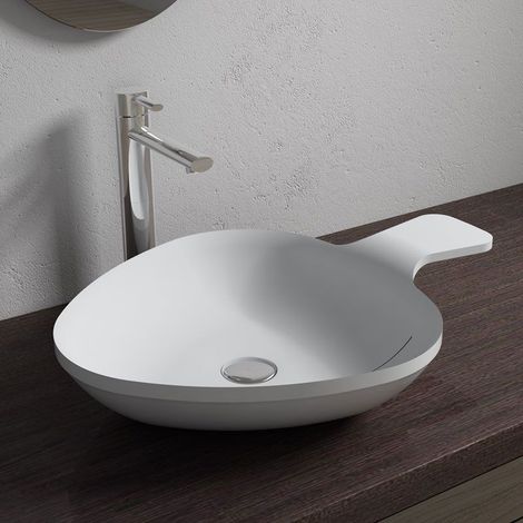 Vasque cuillère triangulaire en solid surface SDV14 (1/5)