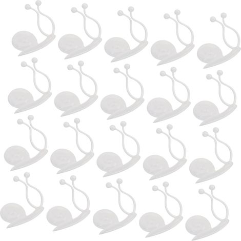 CCYKXA 20 Stück Selbstklebende Clips für Kletterpflanzen, Wandbefestigungen, transparente Rankenstützen, Gartenzubehör für die Innen- und Außendekoration